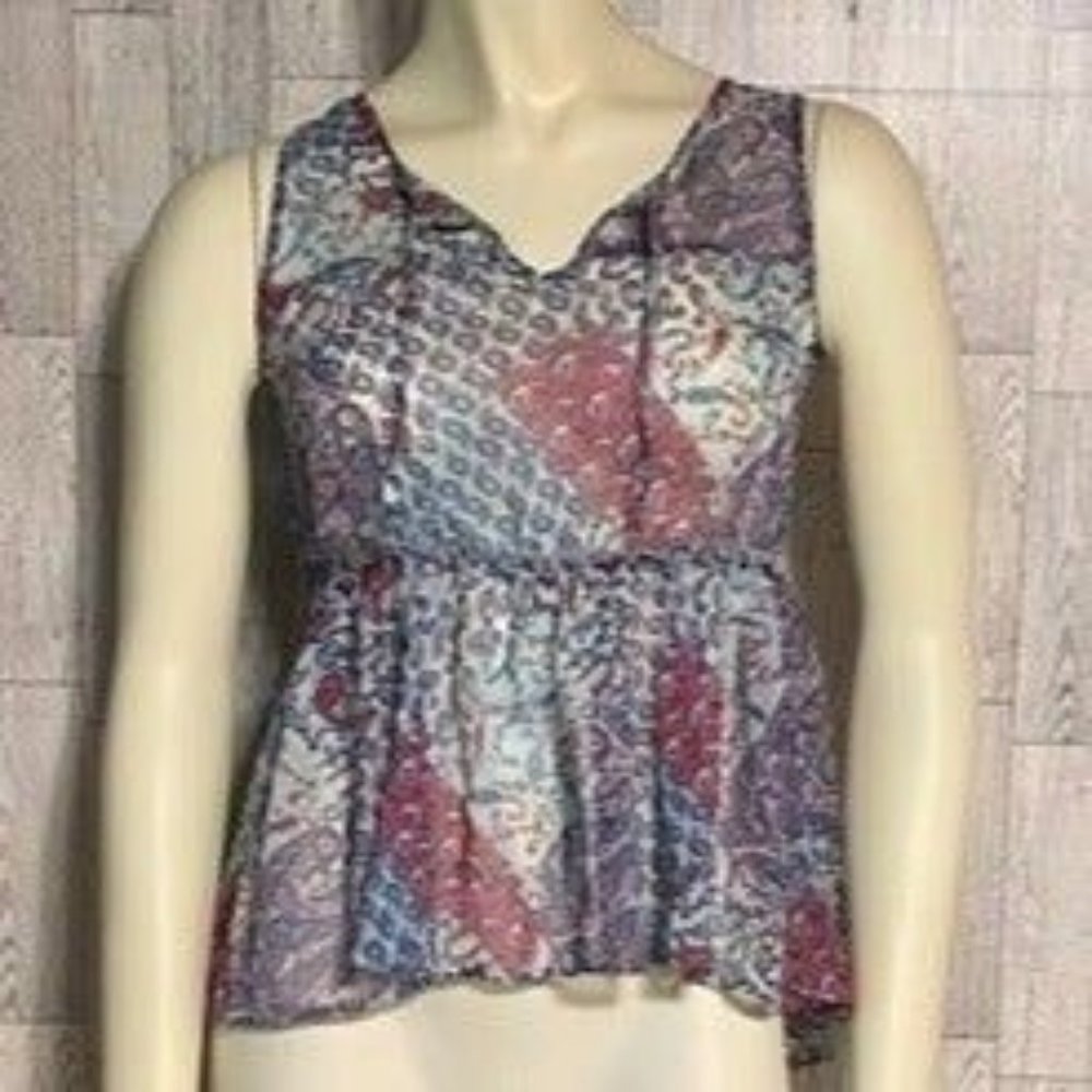 Epic Threads Sheer Sleeveless Tank Girls Medium